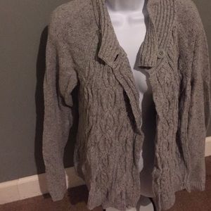 Gray Cardigan Sweater